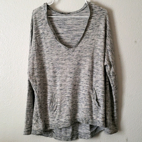 Express One Eleven Space Dyed V-neck Hoodie Size L - Picture 1 of 7